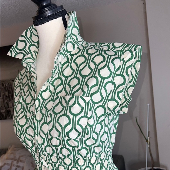 Green Patterned Women's Dress - Picture 13 of 13